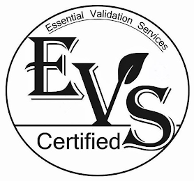 EVS ESSENTIAL VALIDATION SERVICES CERTIFIED logo