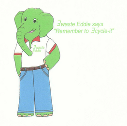 EWASTE EDDIE EWASTE EDDIE SAY "REMEMBER TO ECYCLE-IT" logo
