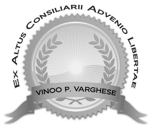 EX ALTUS CONSILIARII ADVENIO LIBERTAE, VINOO P. VARGHESE logo