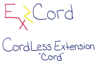 EX CORD THE CORDLESS EXTENSION "CORD" logo