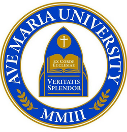 EX CORDE ECCLESIAE VERITATIS SPLENDOR AVE MARIA UNIVERSITY MMIII logo