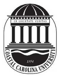 EX LIBERTATE VERITAS COASTAL CAROLINA UNIVERSITY 1954 logo