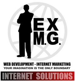 EX M.G. INTERNET SOLUTIONS WEB DEVELOPMENT - INTERNET MARKETING YOUR IMAGINATION IS THE ONLY BOUNDARY logo