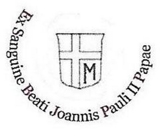 EX SANGUINE BEATI JOANNIS PAULI II PAPAE M logo