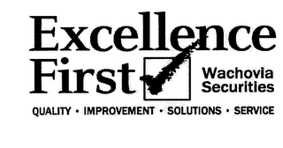 EXCELLENCE FIRST WACHOVIA SECURITIES QUALITY IMPROVEMENT SOLUTIONS SERVICE logo
