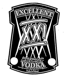 EXCELLENT XXI VODKA DISTILLED FROM GRAIN PRODUCT OF POLAND logo