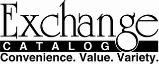 EXCHANGE CATALOG CONVENIENCE.VALUE.VARIETY logo
