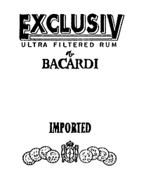 EXCLUSIV ULTRA FILTERED RUM BY BACARDI IMPORTED logo