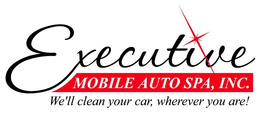 EXECUTIVE MOBILE AUTO SPA, INC. WE'LL CLEAN YOUR CAR, WHEREVER YOU ARE logo