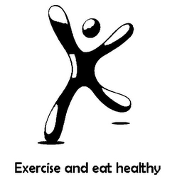 EXERCISE AND EAT HEALTHY logo