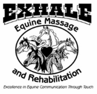 EXHALE EQUINE MASSAGE AND REHABILITATION EXCELLENCE IN EQUINE COMMUNICATION THROUGH TOUCH logo