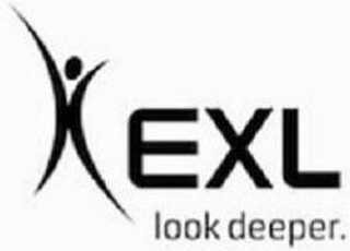 EXL LOOK DEEPER. logo
