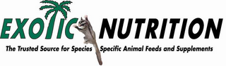 EXOTIC NUTRITION THE TRUSTED SOURCE FOR SPECIES SPECIFIC ANIMAL FEEDS AND SUPPLEMENTS logo