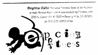 EXPECTING FITNESS logo