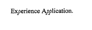 EXPERIENCE APPLICATION. logo