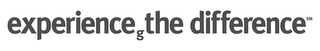 EXPERIENCE G THE DIFFERENCE logo