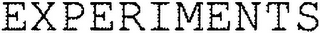 EXPERIMENTS logo