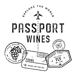EXPLORE THE WORLD PASS PORT WINES HIGH QUALITY WINE BY ALTITUDE PROJECT PW 750ML ENJOY THE GO PAR AVION FLY BY AIR PW FLY WITH EASE, INT. logo