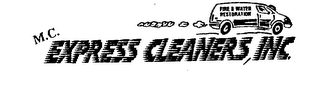 EXPRESS CLEANERS, INC. M.C. FIRE & WATER RESTORATION logo
