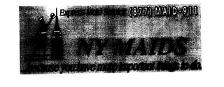 EXPRESS MAID SERVICE (877) MAID-911 NY MAIDS ...BECAUSE YOU HAVE MORE IMPORTANT THINGS TO DO. logo