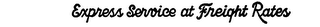 EXPRESS SERVICE AT FREIGHT RATES logo