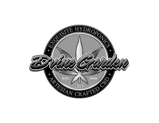 ·EXQUISITE HYDROPONICS· ·ARTESIAN CRAFTED CBD· D'VINE GARDEN EST. 2020 LLC logo
