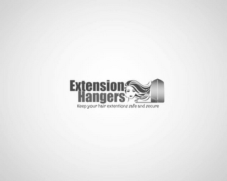 EXTENSION HANGERS KEEP YOUR HAIR EXTENSIONS SAFE AND SECURE logo