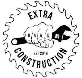 EXTRA HAND CONSTRUCTION EST 2019 logo