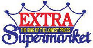 EXTRA SUPERMARKETS THE KING OF THE LOWEST PRICES logo