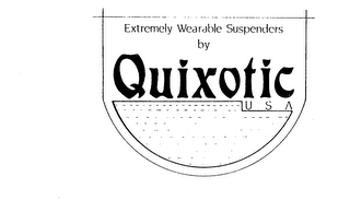 EXTREMELY WEARABLE SUSPENDERS BY QUIXOTIC USA logo