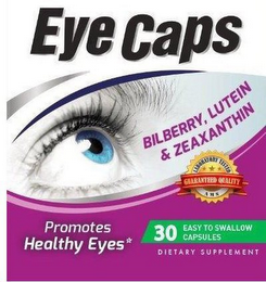 EYE CAPS BILBERRY, LUTEIN & ZEAXANTHIN LABORATORY TESTED GUARANTEED QUALITY AMS PROMOTES HEALTHY EYES 30 EASY TO SWALLOW CAPSULES DIETARY SUPPLEMENT logo