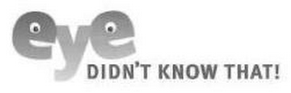 EYE DIDN'T KNOW THAT! logo