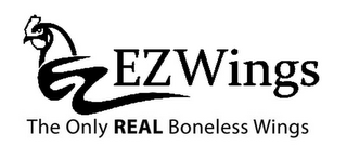 EZ EZ WINGS THE ONLY REAL BONELESS WINGS logo