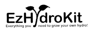 EZHYDROKIT EVERYTHING YOU NEED TO GROW YOUR OWN HYDRO! logo
