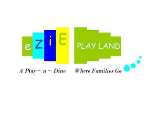EZIE PLAY LAND A PLAY N DINE WHERE FAMILES GO logo