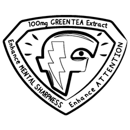 F 100MG GREEN TEA EXTRACT ENHANCE MENTAL SHARPNESS ENHANCE ATTENTION logo