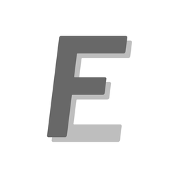 F, E logo