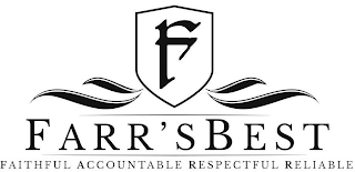 F FARR'S BEST FAITHFUL ACCOUNTABLE RESPECTFUL RELIABLE logo