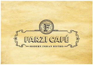 F FARZI CAFÉ · MODERN INDIAN BISTRO · logo