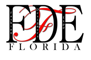 F FDE FASHION DESIGNERS EXPO FLORIDA logo