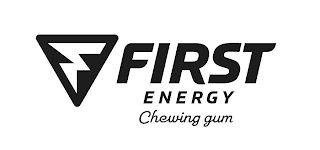 F FIRST ENERGY CHEWING GUM logo