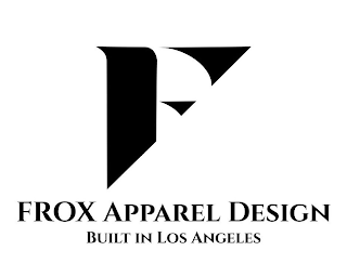 F FROX APPAREL DESIGN BUILT IN LOS ANGELES logo