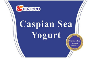 F FUJICCO CASPIAN SEA YOGURT CASPIAN SEA YOGURT CREMORIS FC HEALTH SAFETY CARE logo