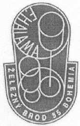 F.  HALAMA ZELEZNY BROD 55 BOHEMIA logo
