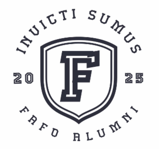 F INVICTI SUMUS 2025 FAFO ALUMNI logo