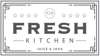 F K FRESH KITCHEN JUICE & JAVA logo