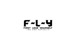 F -L-Y FIRST LOVE YOURSELF THE ONE REPUBLIC logo