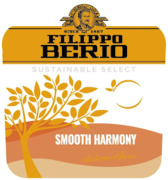F. PO BERIO & CO. LUCCA TRADE MARK SINCE 1867 FILIPPO BERIO SUSTAINABLE SELECT SMOOTH HARMONY FILIPPO BERIO logo