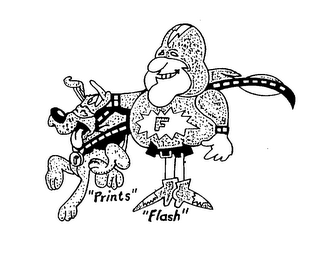 F "PRINTS" "FLASH" logo