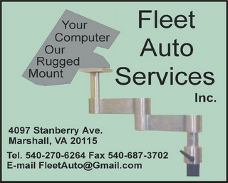 F YOUR COMPUTER OUR RUGGED MOUNT FLEET AUTO SERVICES INC. logo